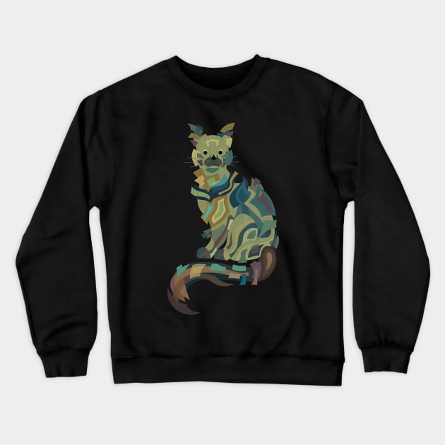 CAT STYLIZED ART Crewneck Sweatshirt by STYLIZED ART